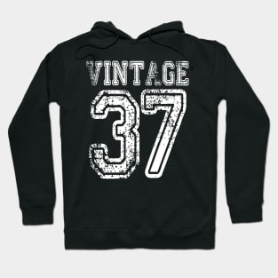 Vintage 37 2037 1937 T-shirt Birthday Gift Age Year Old Boy Girl Cute Funny Man Woman Jersey Style Hoodie
